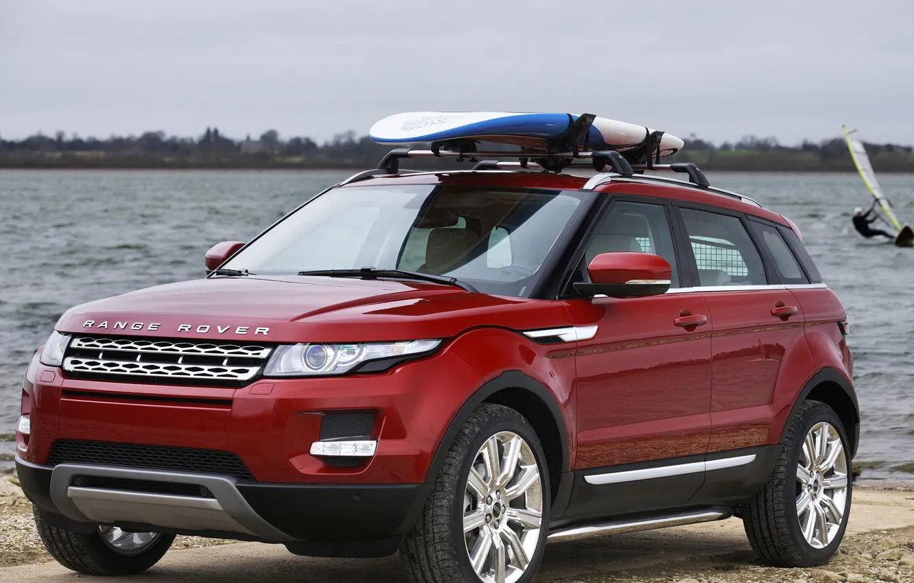 Photo wallpaper red, Range Rover, Evoque