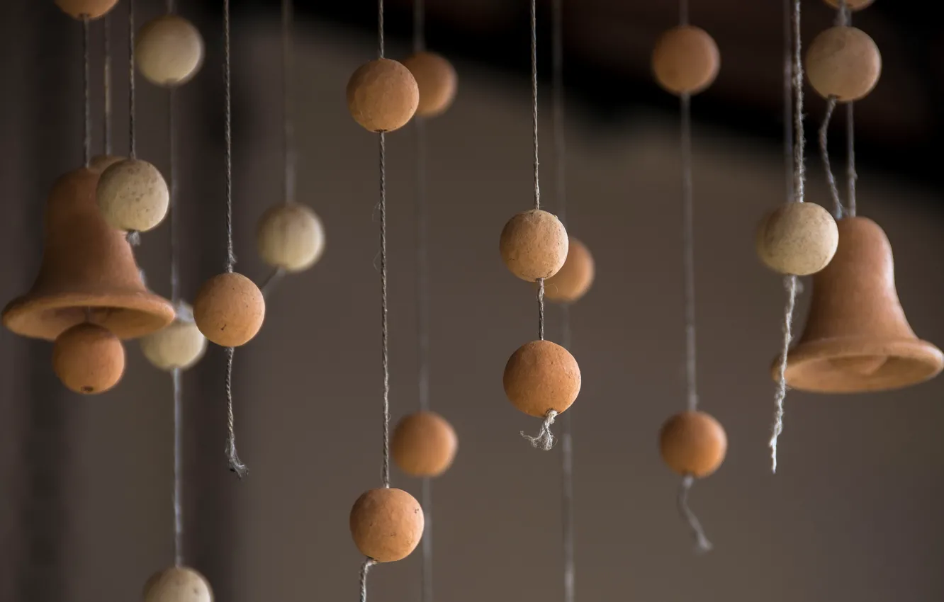 Photo wallpaper macro, background, bells