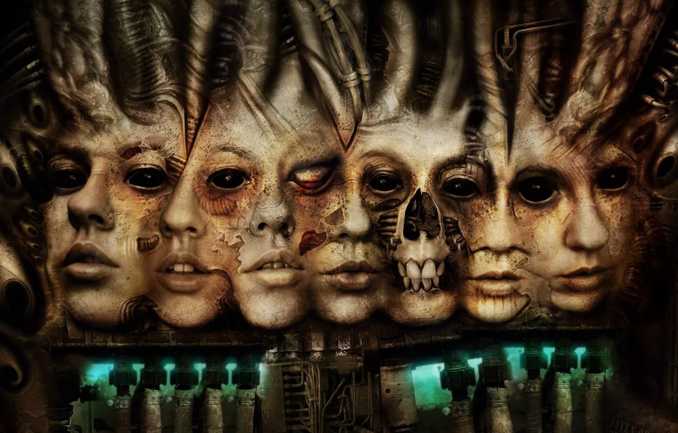 Photo wallpaper eyes, face, black, AMORPHOUS