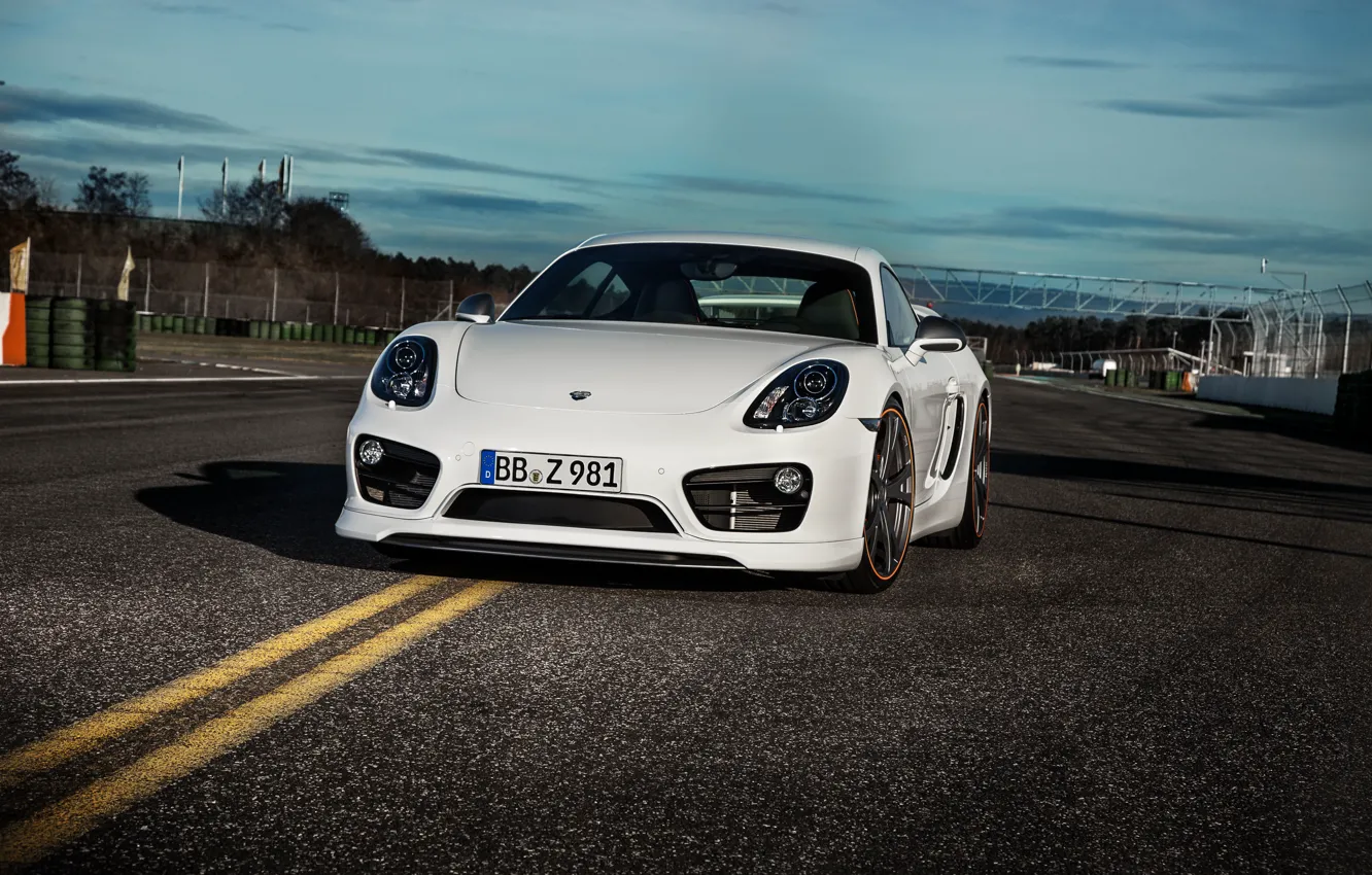 Photo wallpaper white, Porsche, Cayman, Porsche, TechArt, Caiman