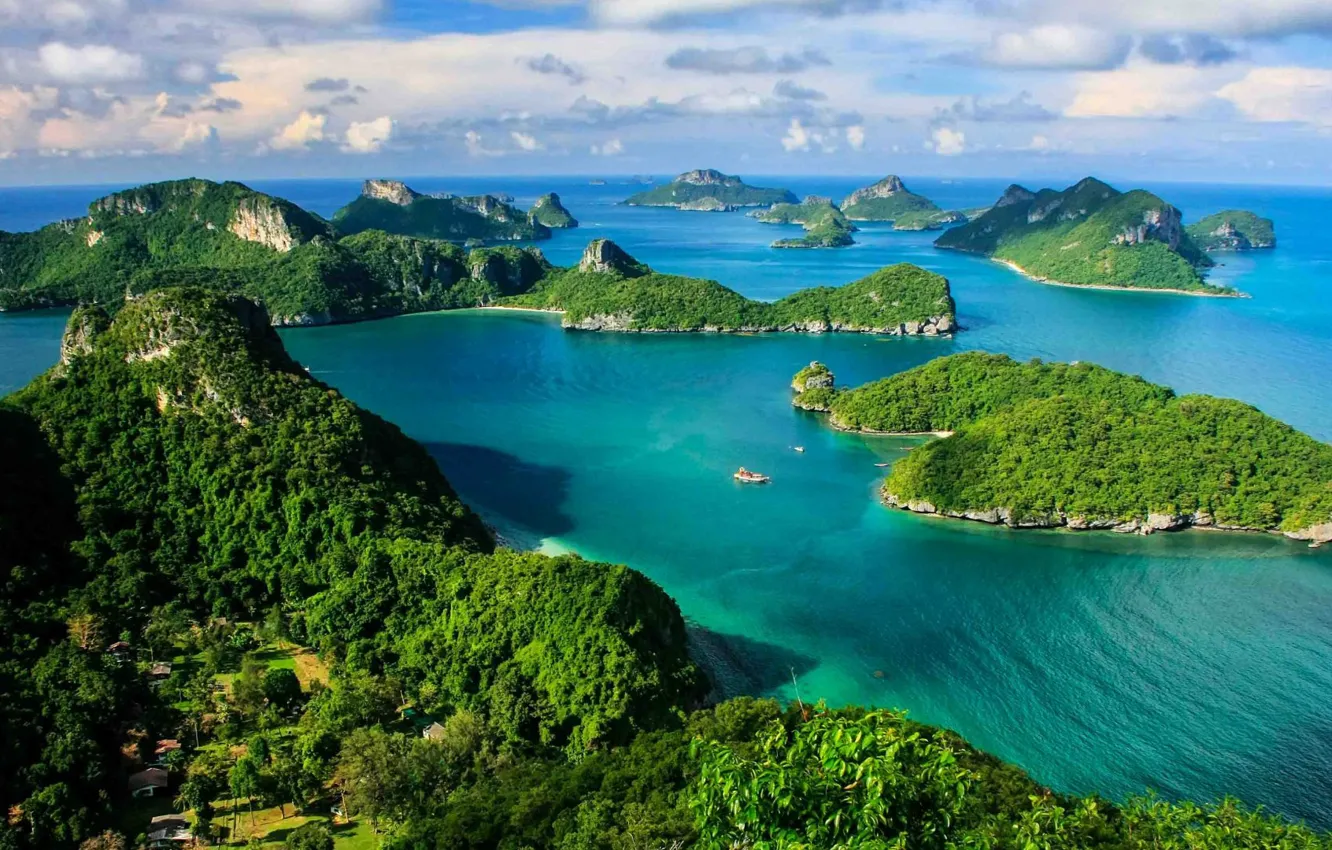Photo wallpaper Islands, the ocean, coast, Thailand, Thailand, Ang-Thong Marine Park, Ang Tong Marine Park