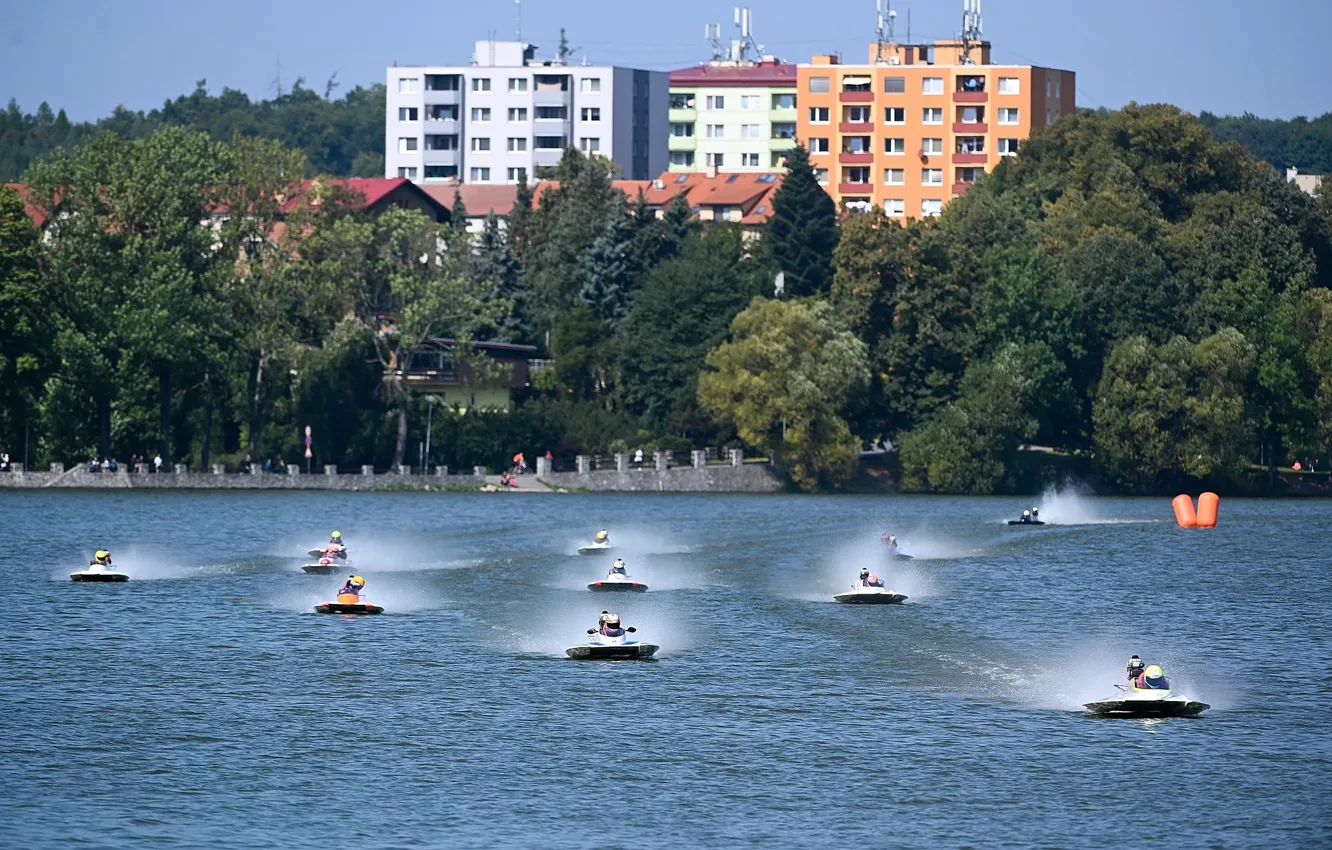 Photo wallpaper race, boat, speed
