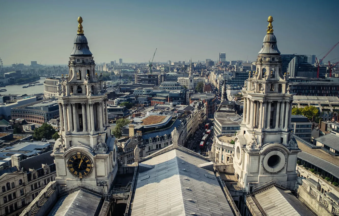 Photo wallpaper city, the city, street, view, England, London, panorama, architecture