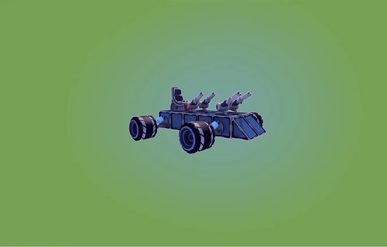 Photo wallpaper machine, the game, minimalism, tank, cube, game, Kraft, Robocraft