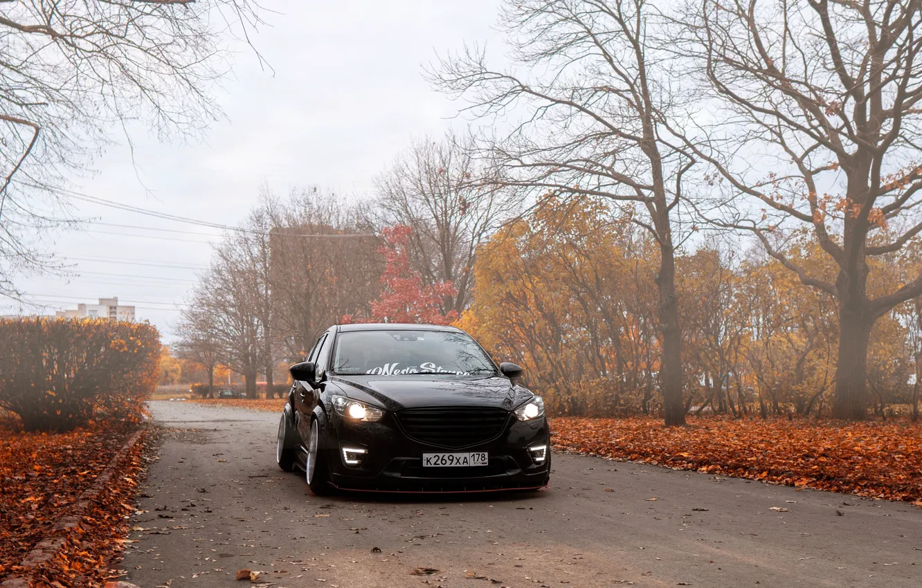 Photo wallpaper mazda, stance, saint-petersburg, mazda cx-5, nedostance