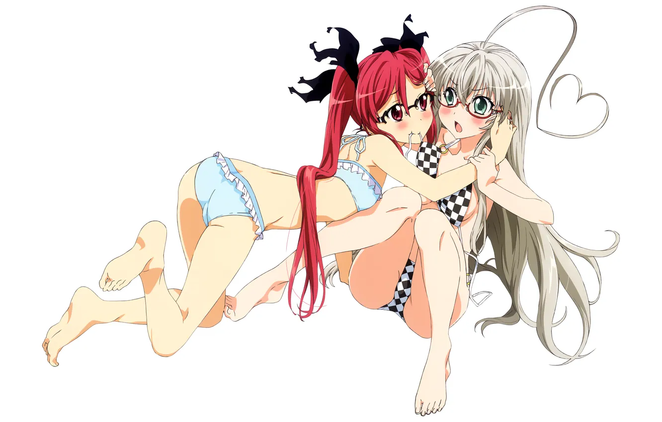 Photo wallpaper sexy, ass, cleavage, green eyes, long hair, legs, girls, boobs