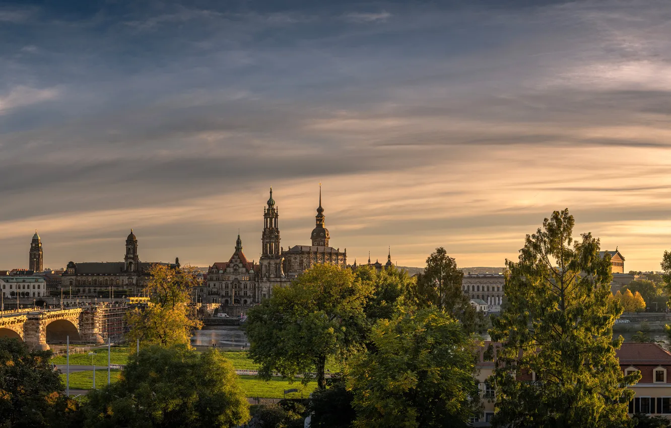 Photo wallpaper Germany, Dresden, panorama