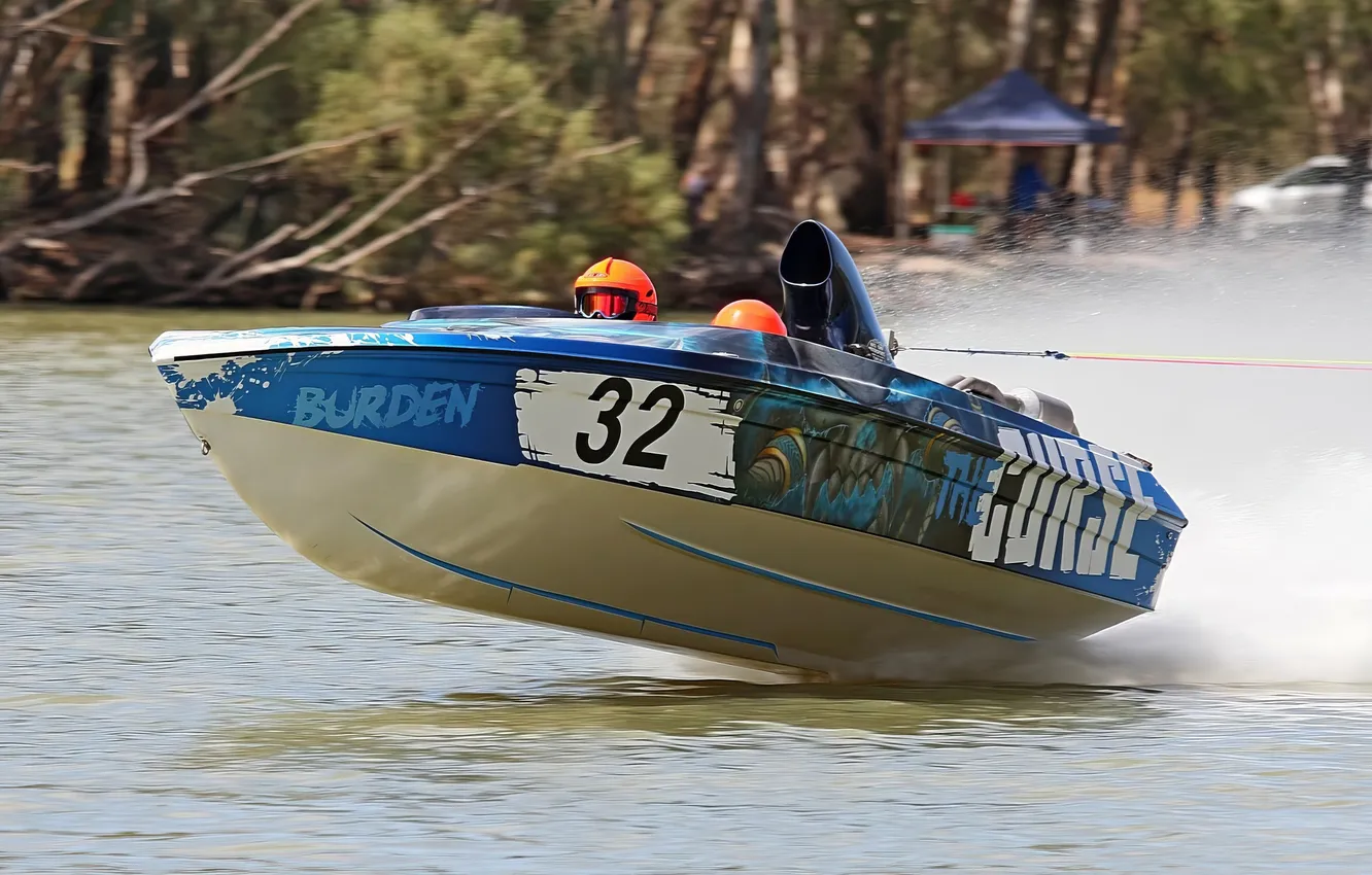 Photo wallpaper race, boat, speed