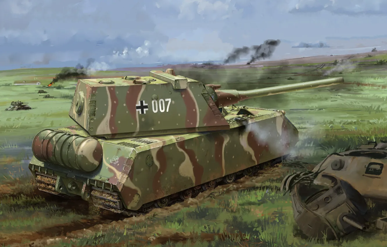 Photo wallpaper Germany, Tank, Prototype, Superheavy, Mouse II