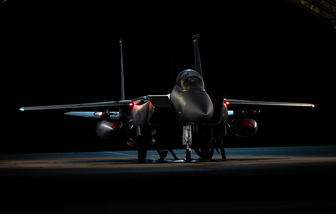 Photo wallpaper UNITED STATES AIR FORCE, American double fighter-bomber, McDonnell Douglas F-15E Strike Eagle