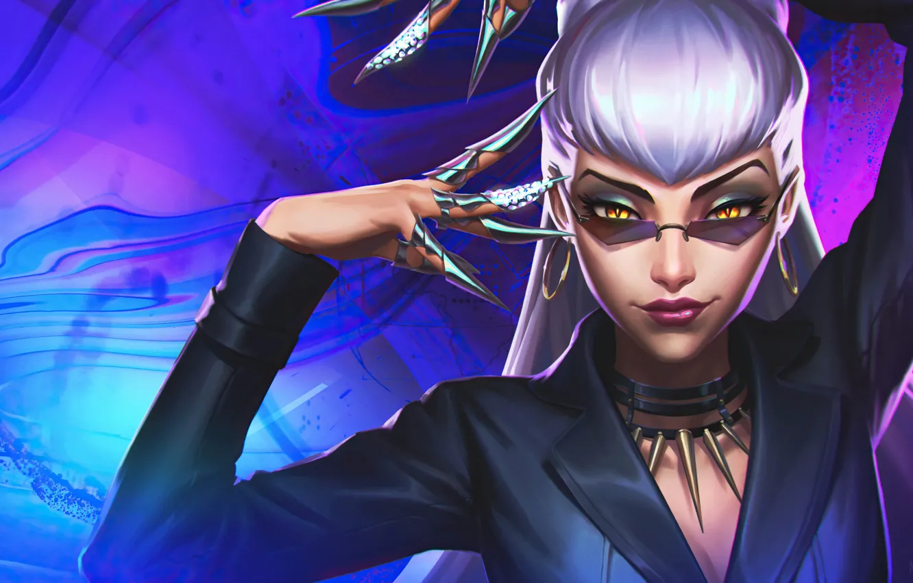 Photo wallpaper the game, glasses, game, gesture, League of Legends, LOL, League Of Legends, Evelynn