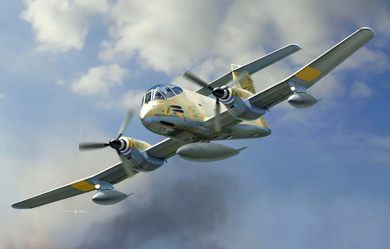 Photo wallpaper attack, Argentina, easy, Auletta, FMA IA 58 Pucara