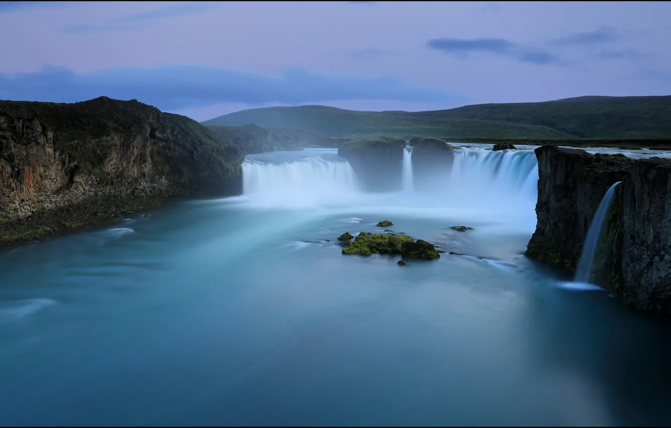 Photo wallpaper waterfall, Iceland, Iceland, Godafoss