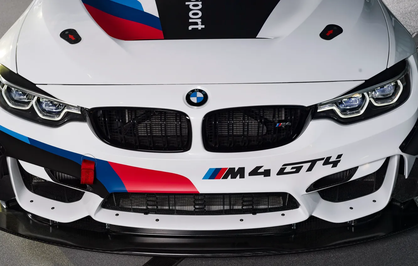 Photo wallpaper lights, racing car, 2018, GT4, BMW M4
