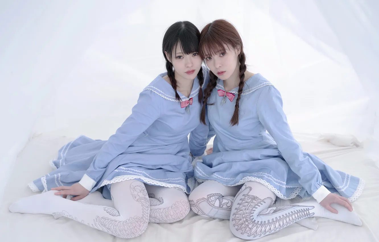 Photo wallpaper girl, background, Asian