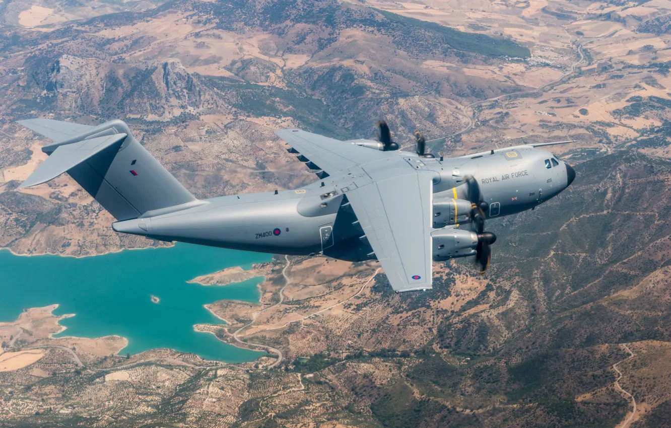 Photo wallpaper RAF, Royal air force, A400М, Airbus A400M Atlas, Airbus Military