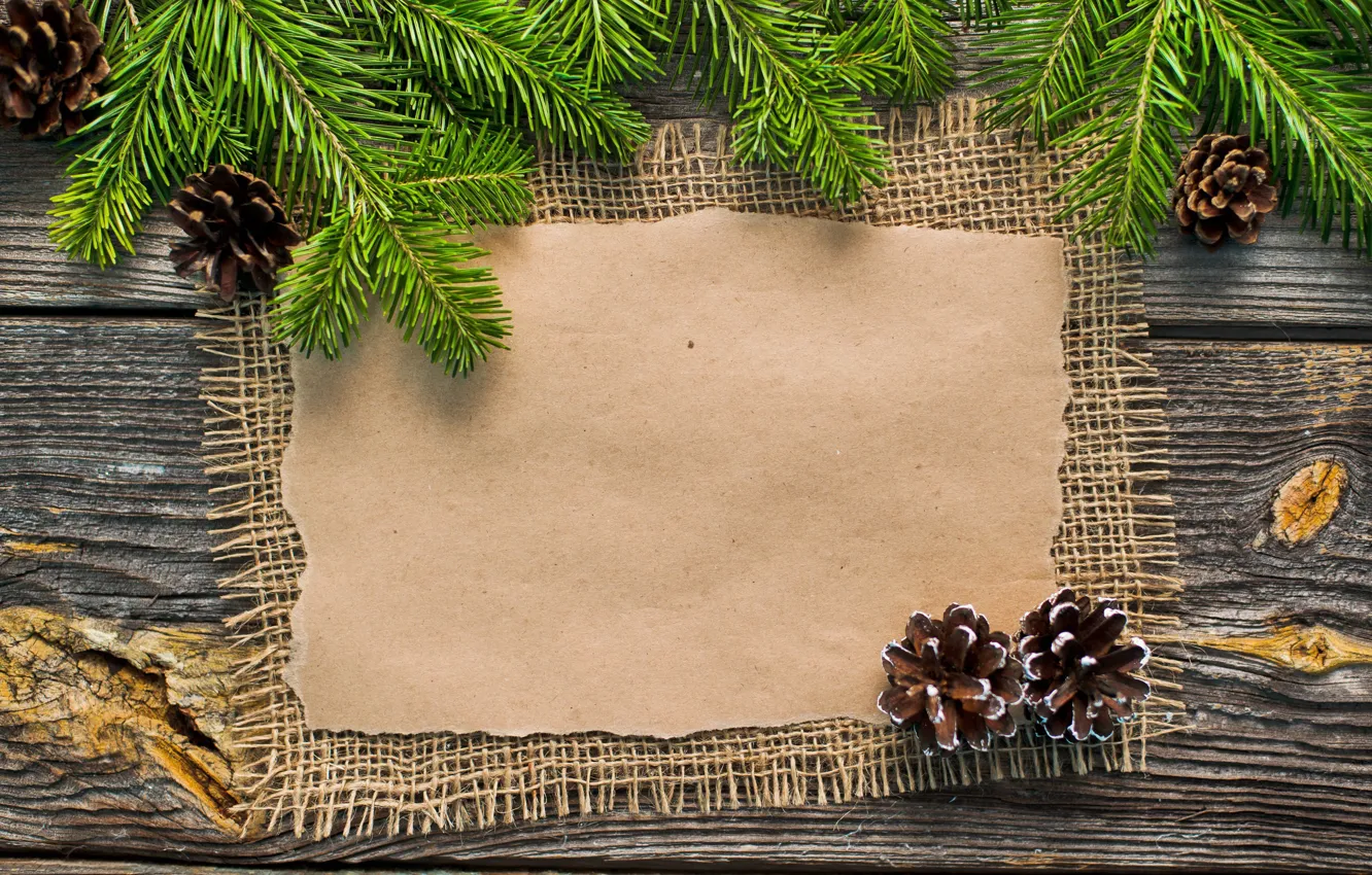 Photo wallpaper new year, Christmas, bumps, wood, merry christmas, Xmas, decoration, fir tree