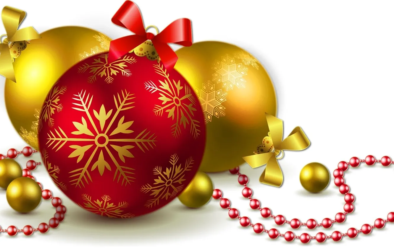 Photo wallpaper decoration, balls, Christmas balls