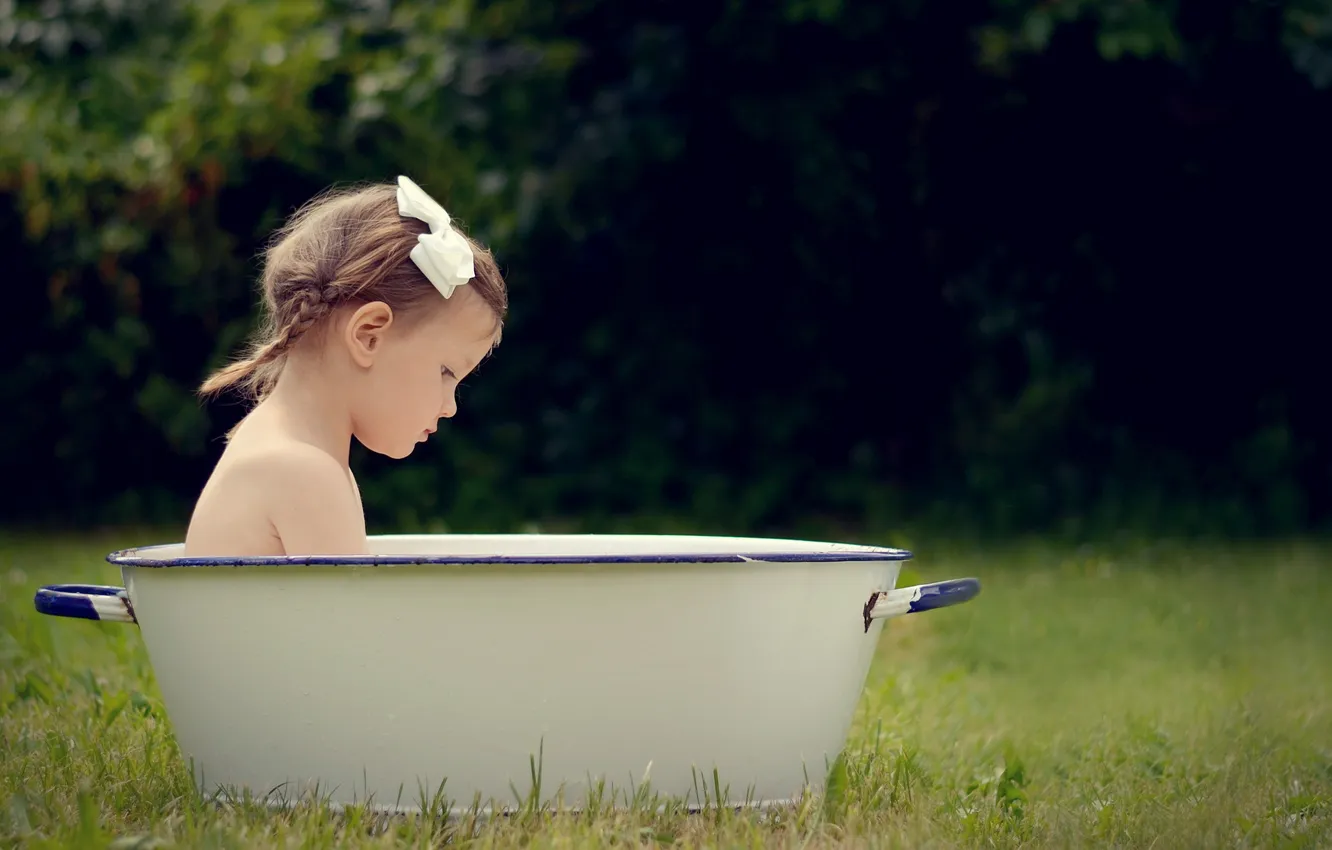 Photo wallpaper mood, girl, bath
