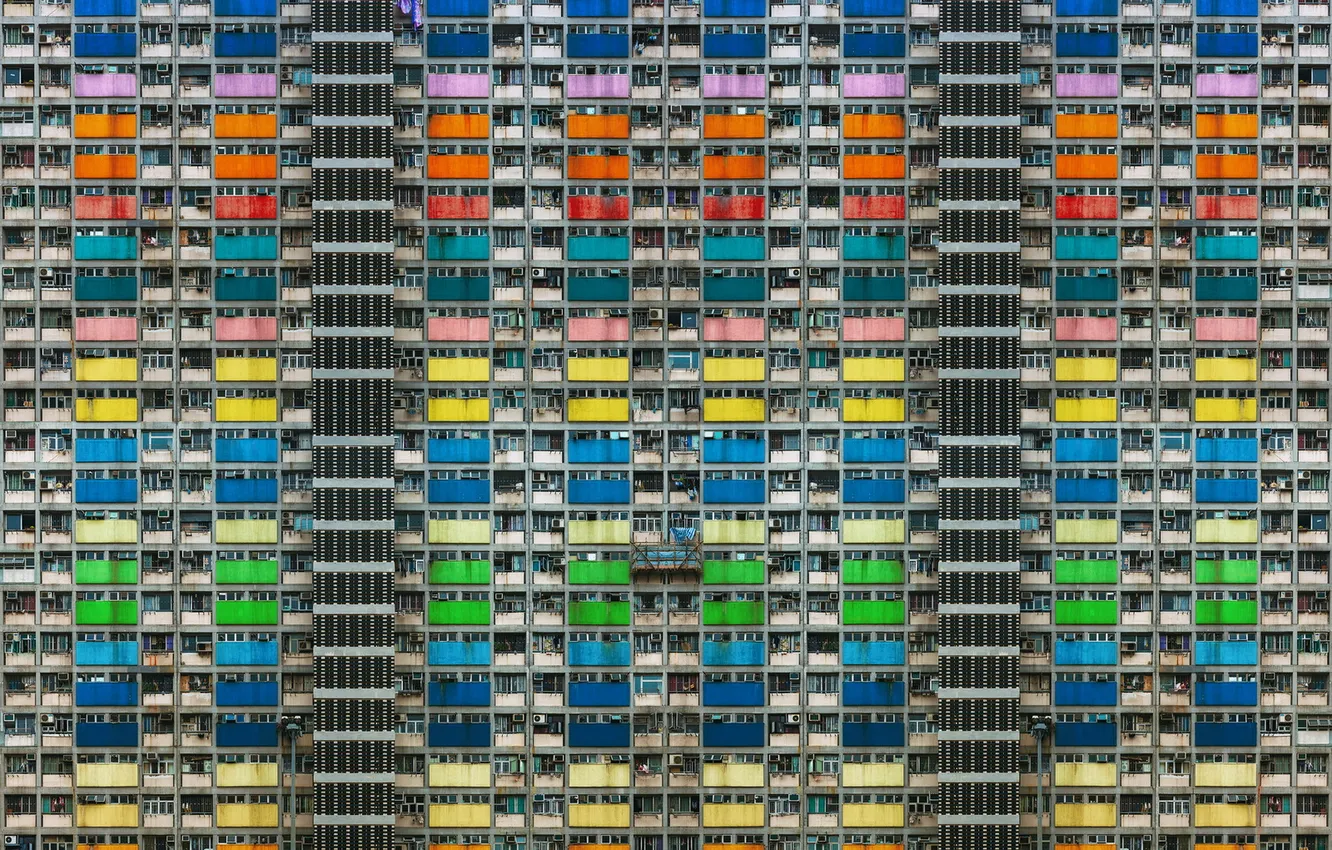 Photo wallpaper house, Hong Kong, Insanity
