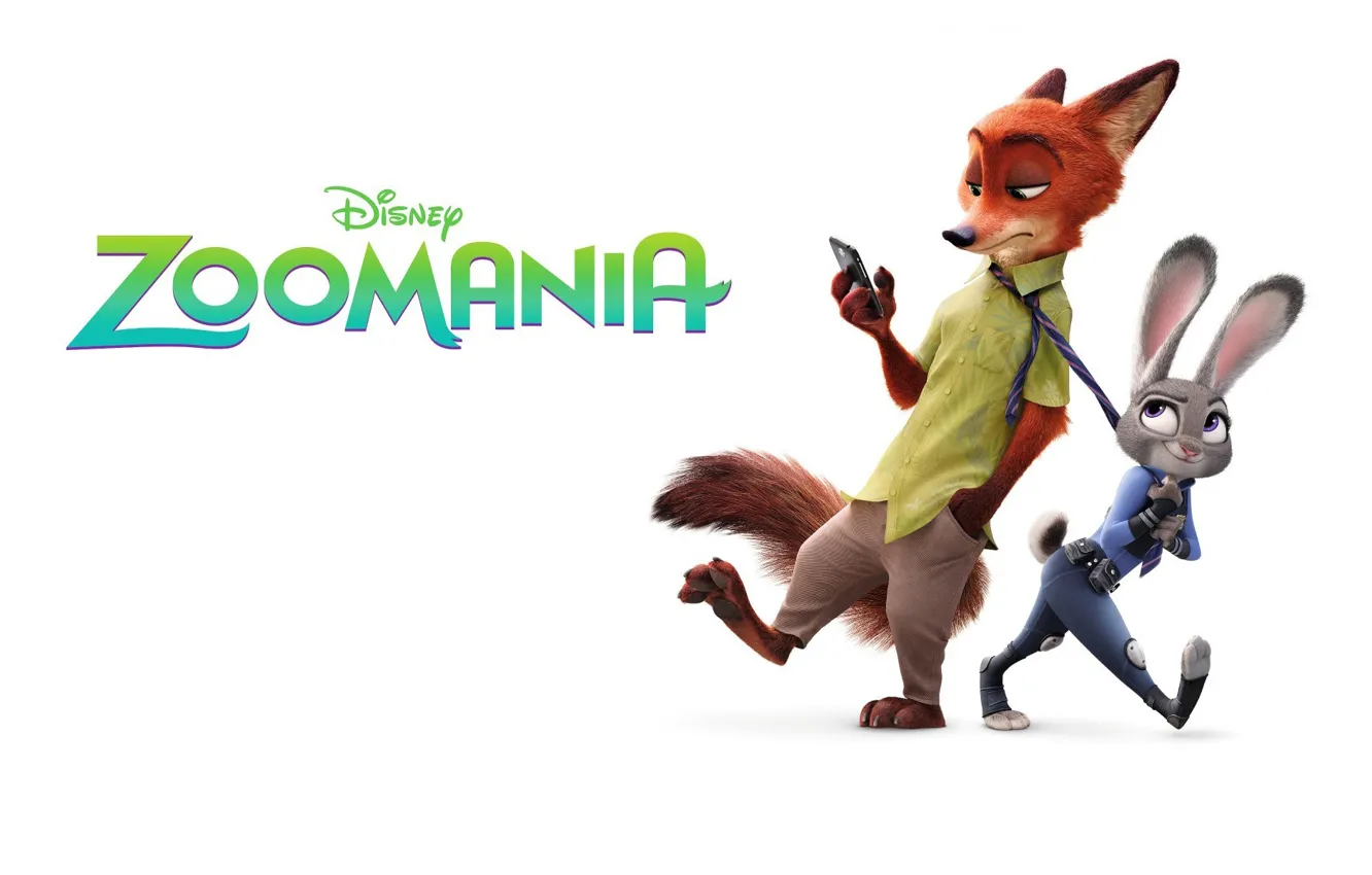 Photo wallpaper cartoon, Fox, adventure, action, Comedy, rabbit, Zootopia, Zeropolis