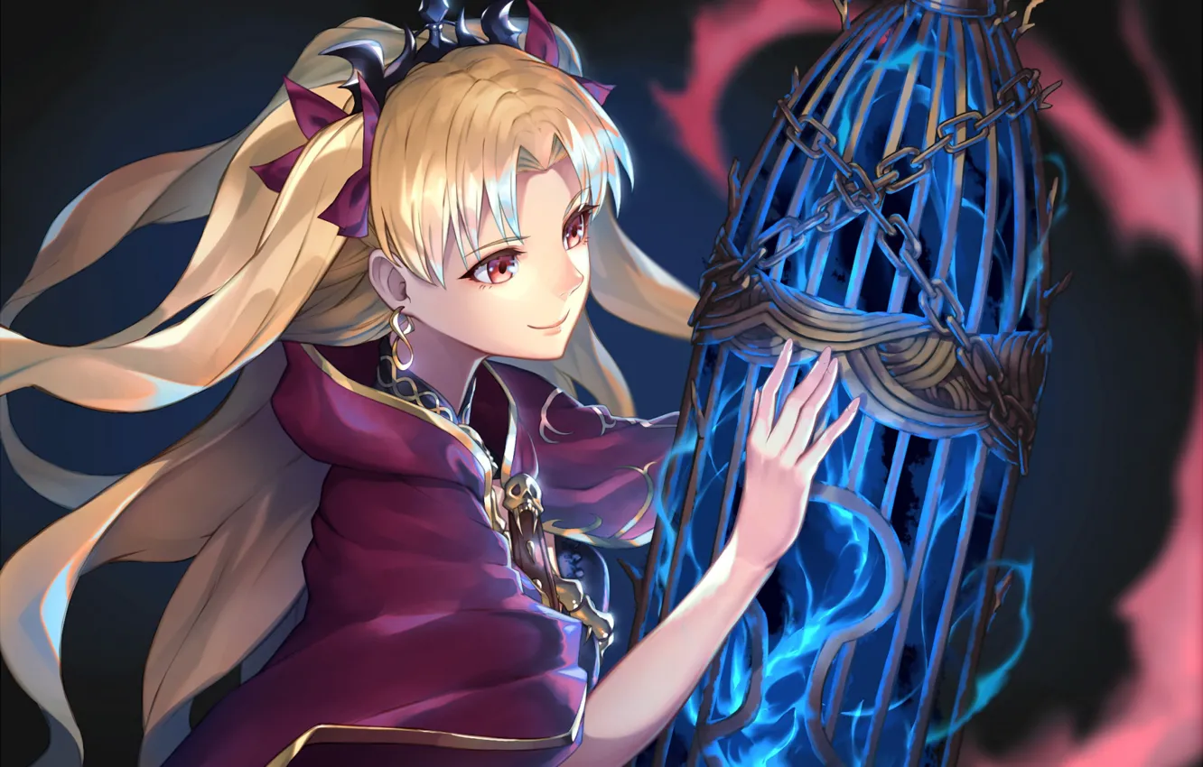 Photo wallpaper girl, magic, cell, anime