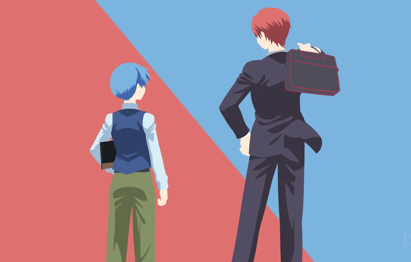 Photo wallpaper minimalism, anime, art, guy, The class assassins, Ansatsu Kyoushitsu
