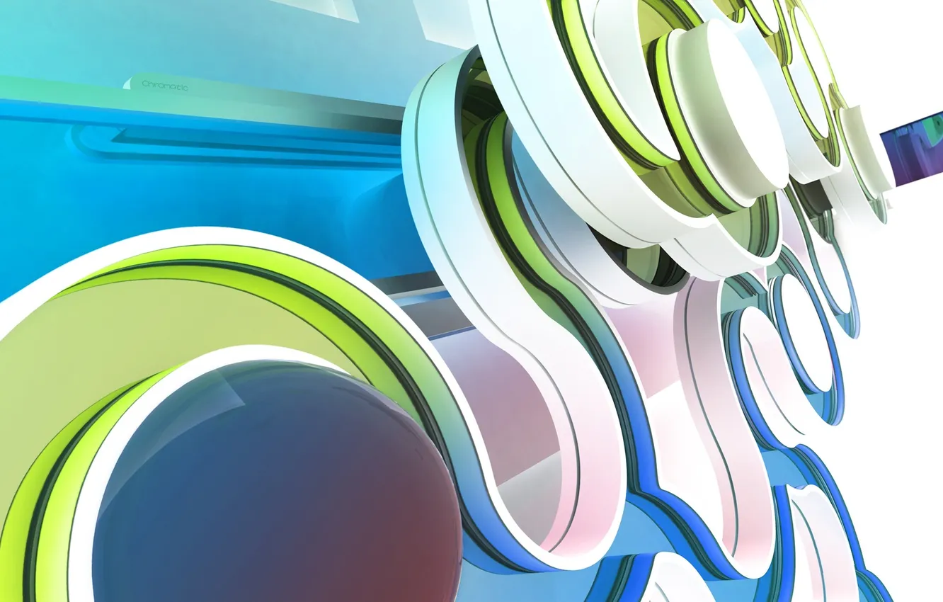 Photo wallpaper Wallpaper, curves, tape, maze, loop