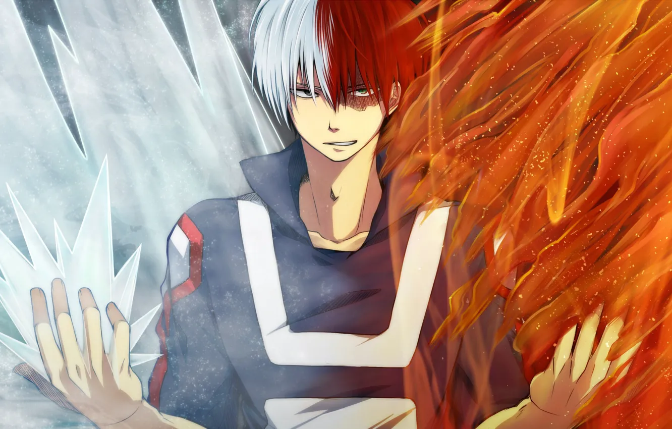 Photo wallpaper Boku no Hero Academy, Todoroki Shouto, Pixiv