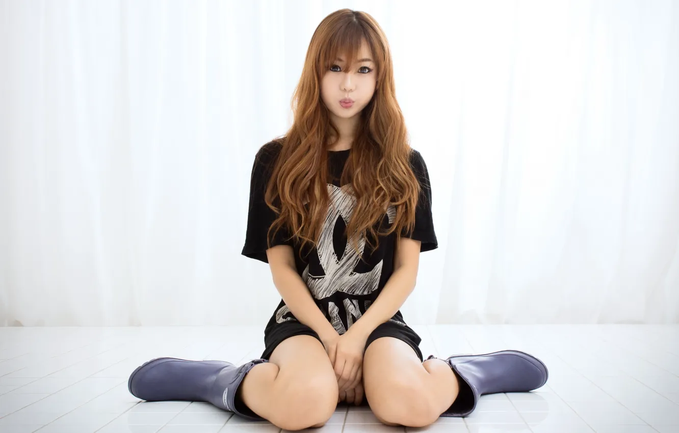 Photo wallpaper girl, pose, Asian