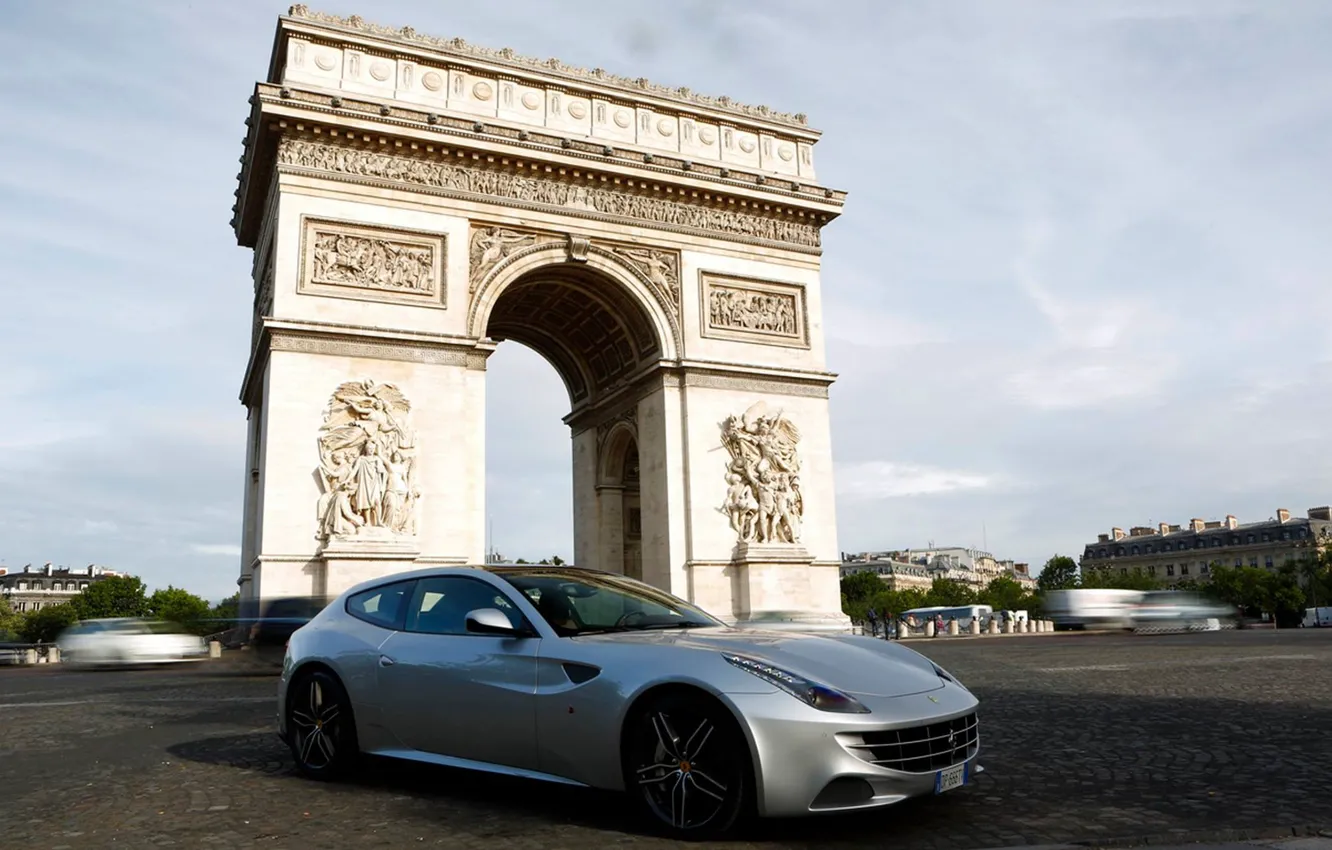 Photo wallpaper grey, coupe, arch, ferrari, Ferrari