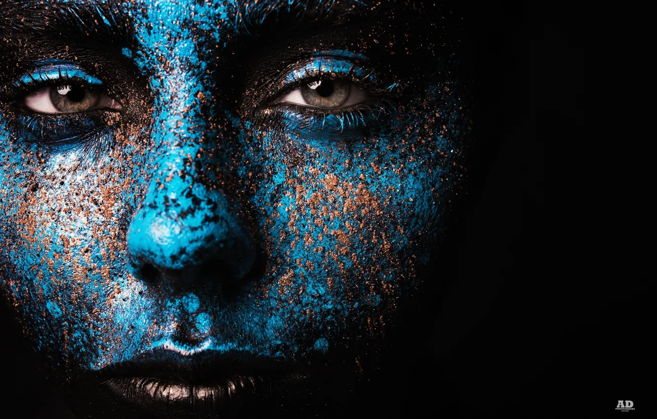 Photo wallpaper woman, look, make-up