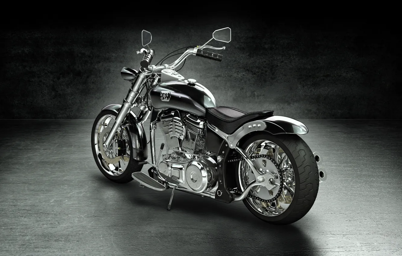 Photo wallpaper Harley, graphics, moto, motorcycle, model