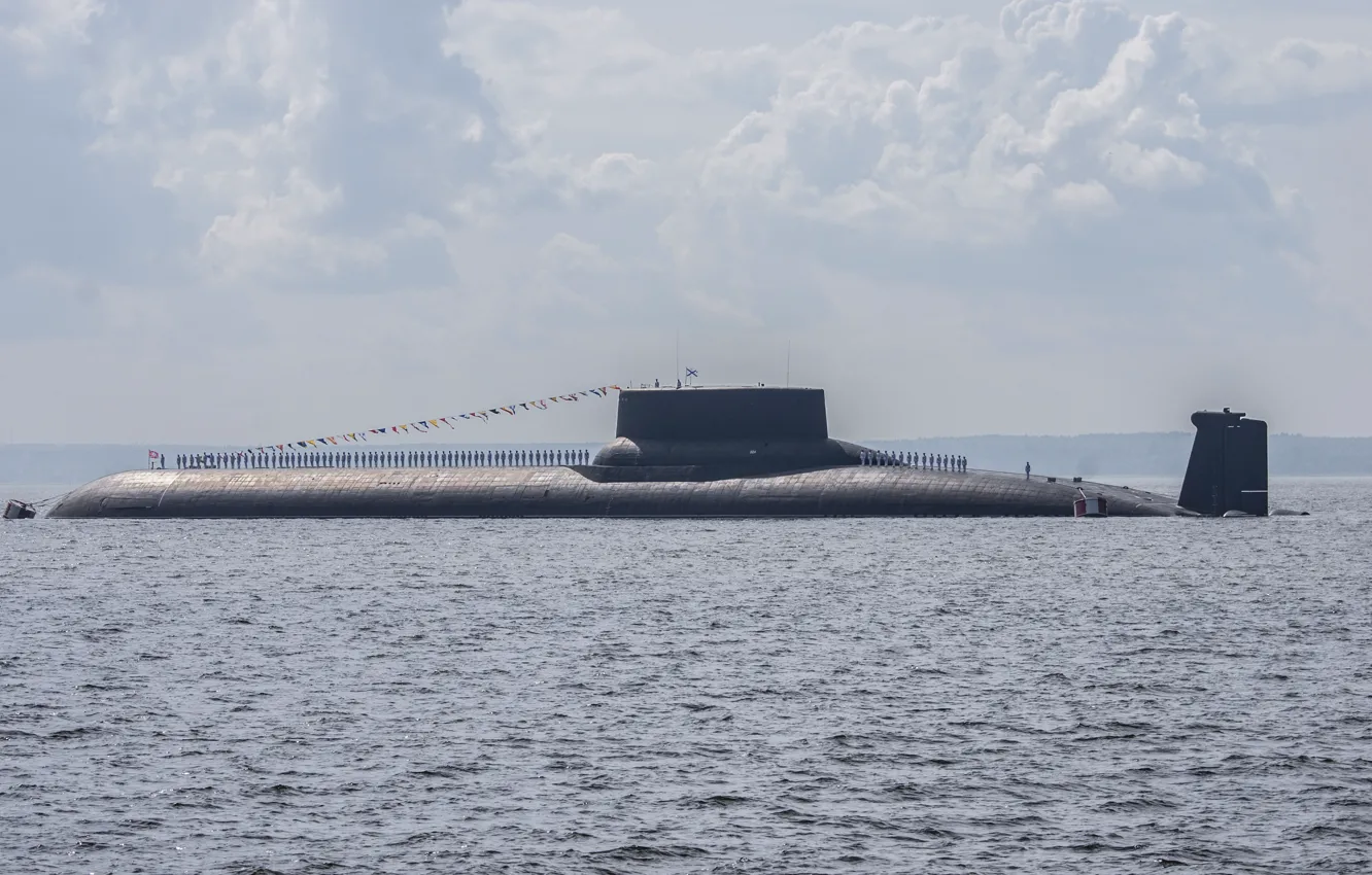 Photo wallpaper sea, Navy, submarine, Russia, Project 941