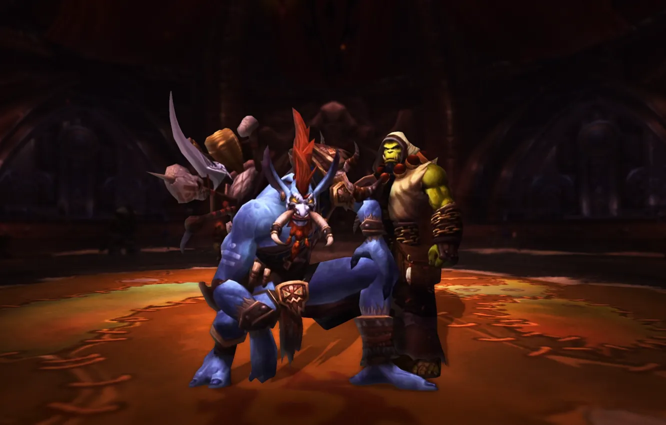 Photo wallpaper World of Warcraft, Orc, wow, Troll, Thrall, Horde, Vol'jin, Thrall