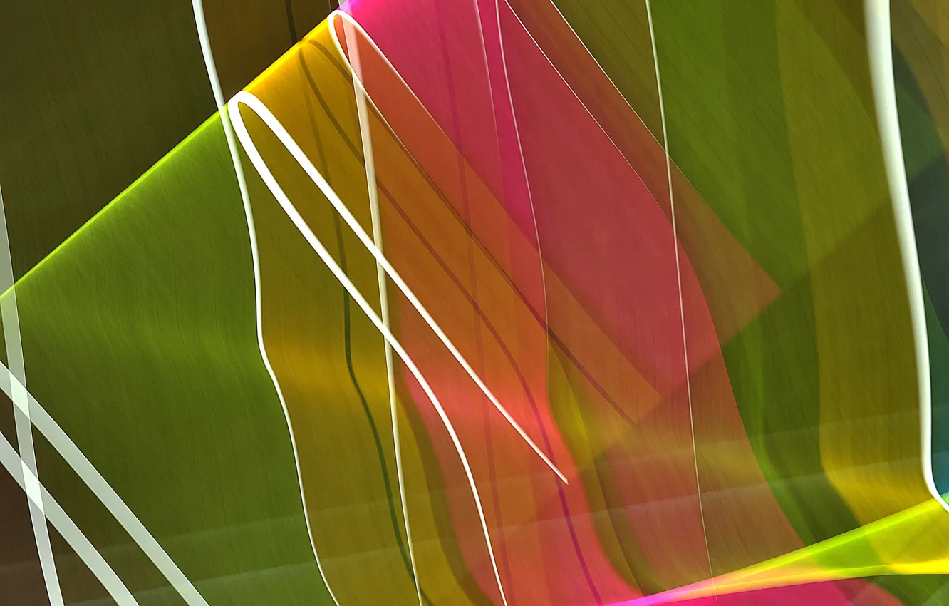 Photo wallpaper rays, line, color, the volume