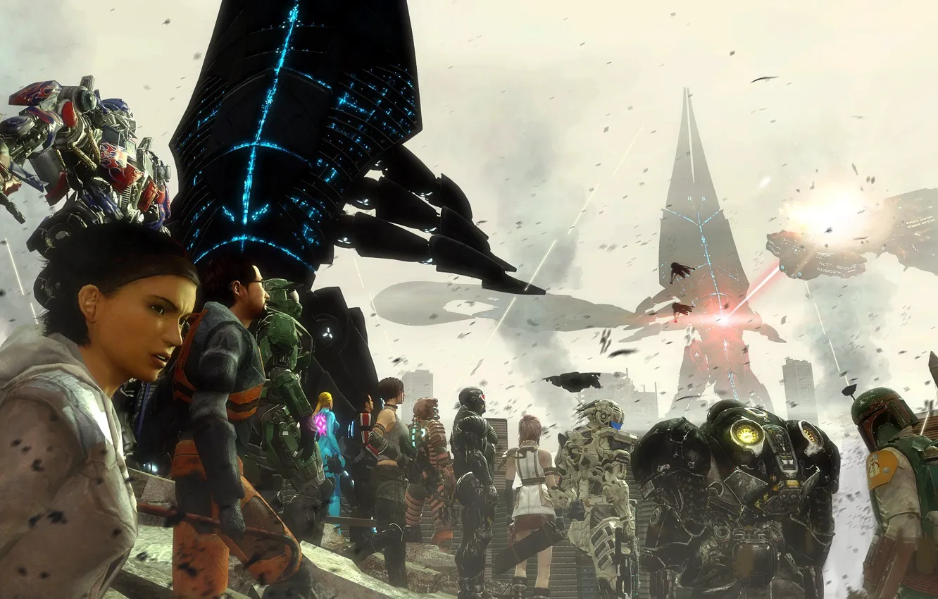 Photo wallpaper starcraft, Crysis, Halo, Gordon Freeman, dead space, mass effect, Lightning, shepard