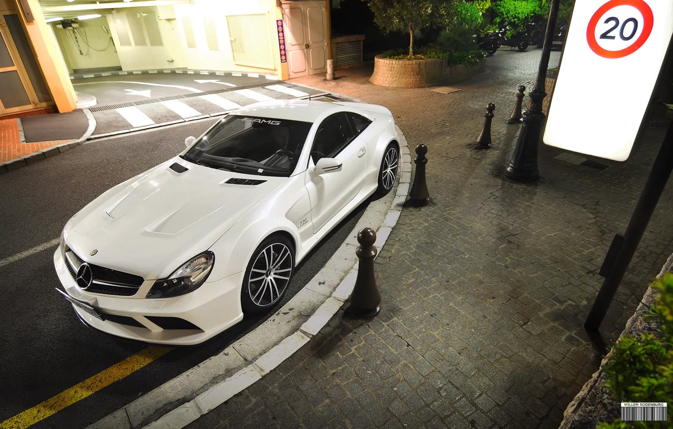 Photo wallpaper Mercedes-Benz, Black Series, Whtie, SL65 AMG