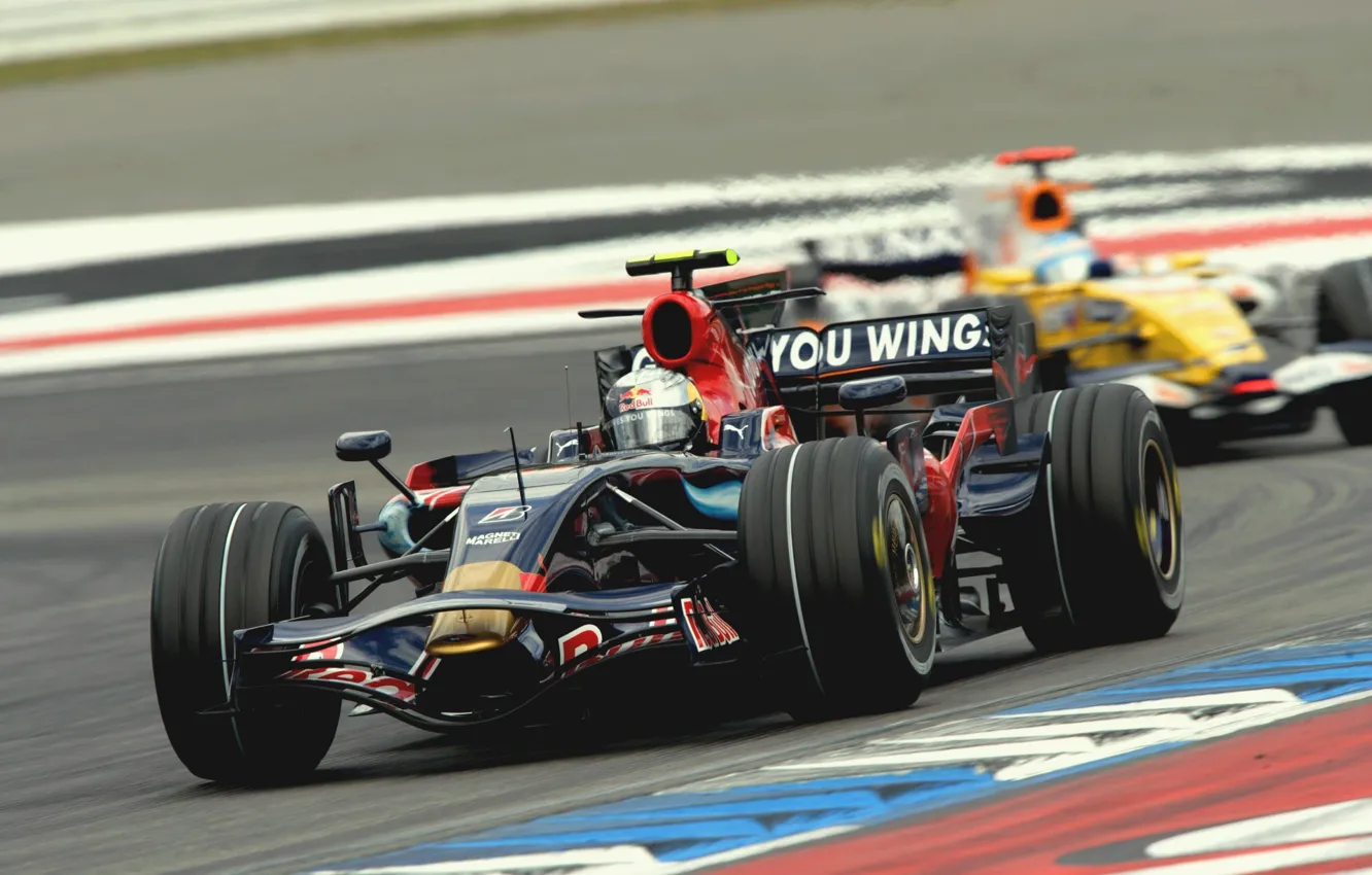 Photo wallpaper Formula 1, Vettel, racer, champion, Sebastian, Toro Rosso