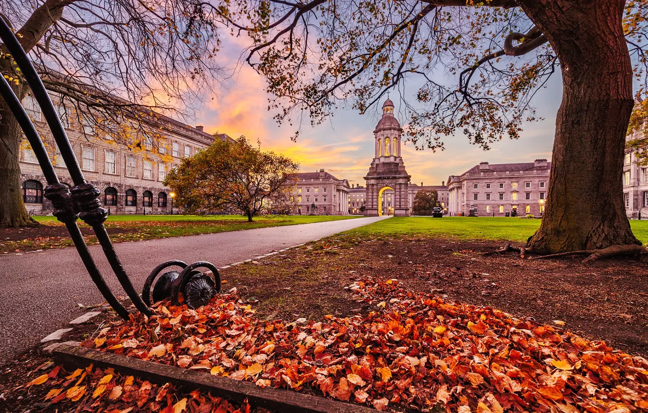 Photo wallpaper Ireland, Dublin, Trinity College