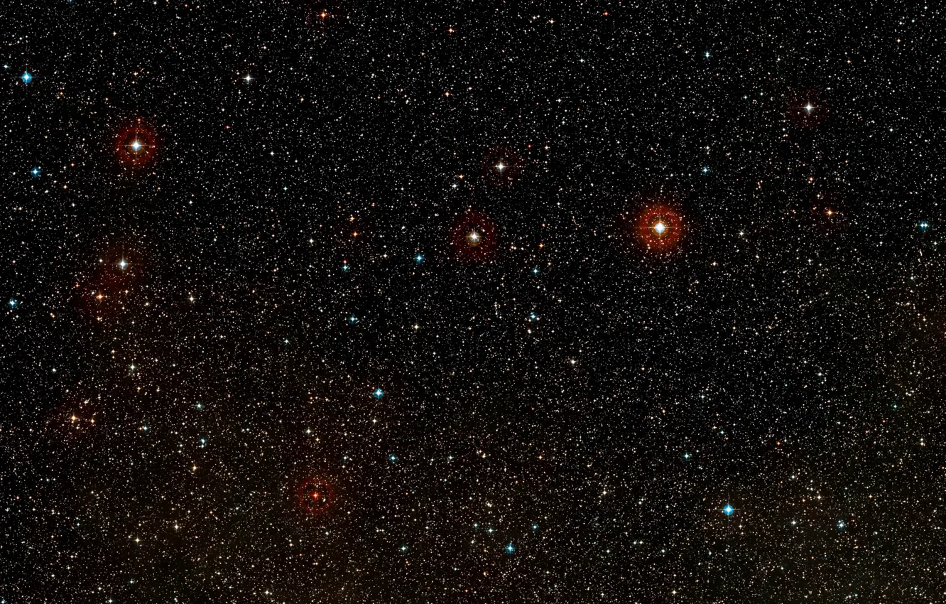 Photo wallpaper Stars, Constellation Vela, Digitized Sky Survey 2, Wide-field view, HD 85512b, K-type main-sequence star, HD …