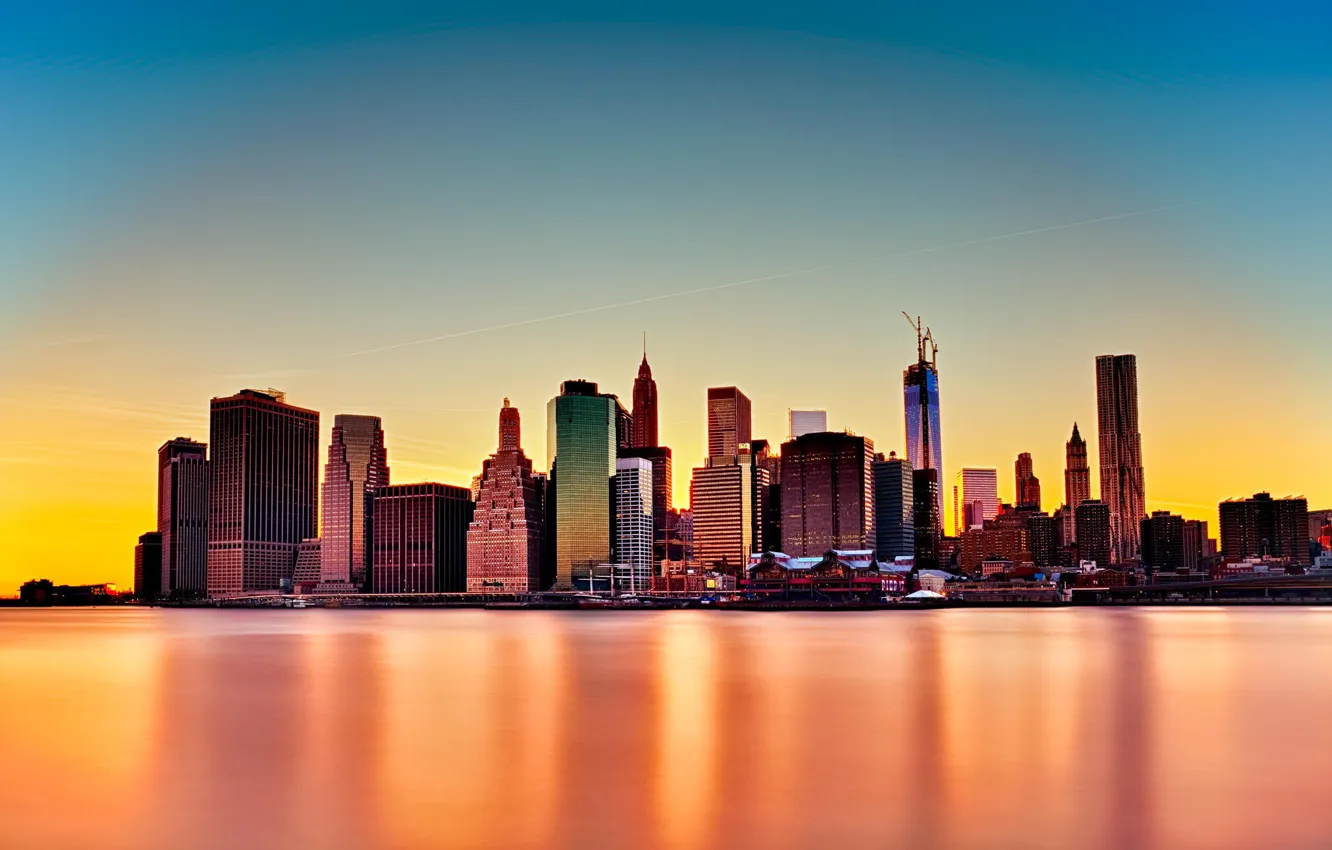 Photo wallpaper the city, skyscrapers, USA, USA, America, New York, New York City