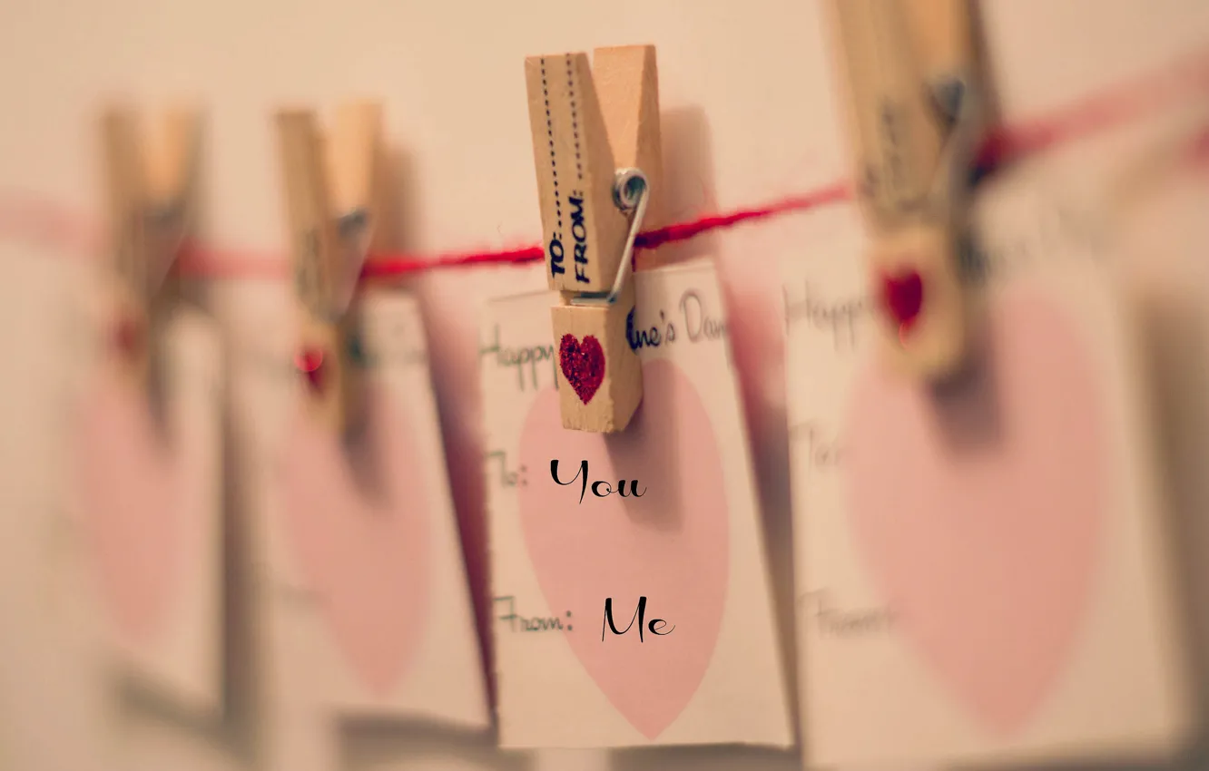 Photo wallpaper macro, background, valentine's day