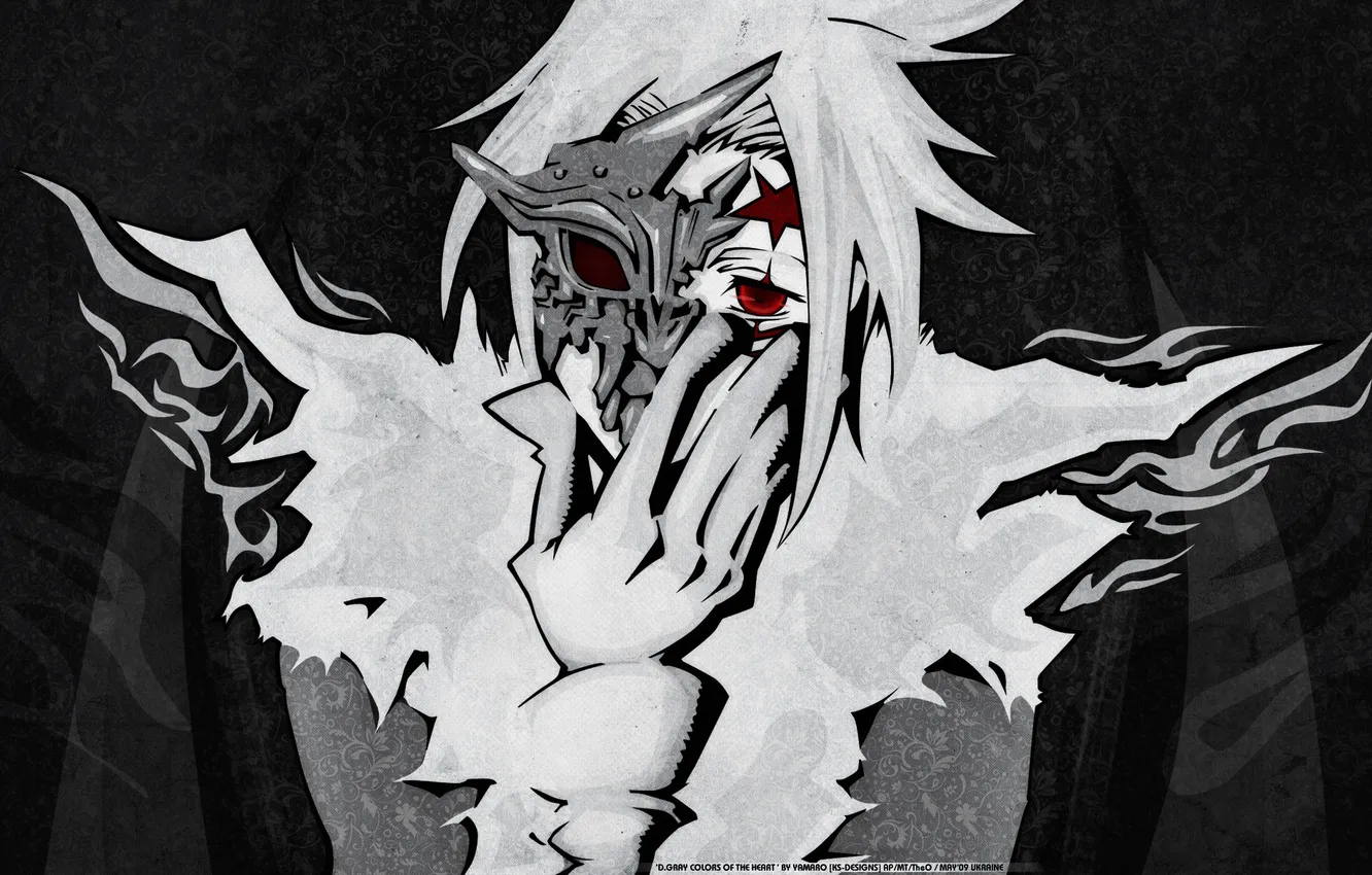 Photo wallpaper eyes, vector, clown, monochrome, D. Gray-man, Walker, All