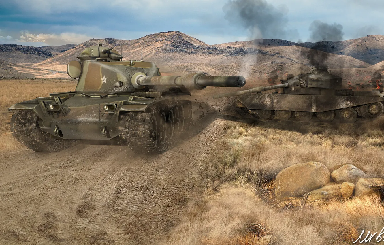 Photo wallpaper tank, UK, USA, USA, WoT, United Kingdom, tank, World of Tanks