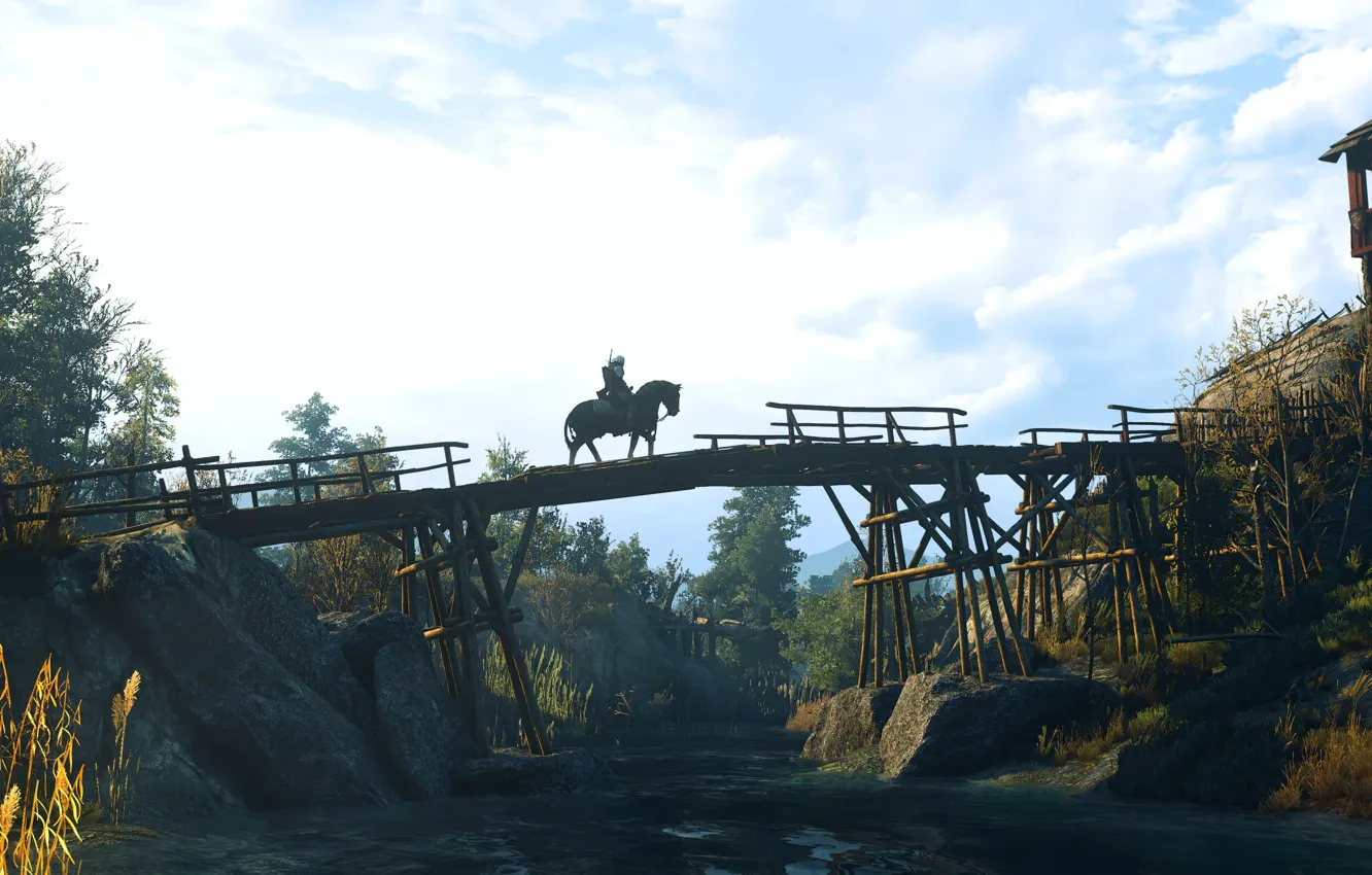 Photo wallpaper bridge, The Witcher, The Witcher 3: Wild Hunt, The Witcher 3 Wild Hunt