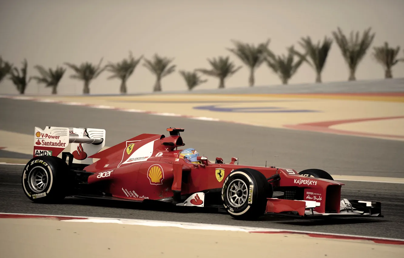 Photo wallpaper Ferrari, ferrari, alonso, Alonso, Bahrain