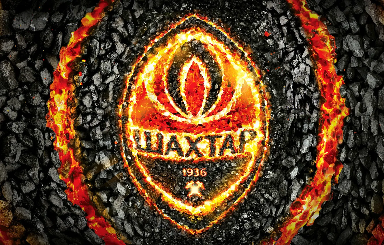 Photo wallpaper Fire, Logo, Logo, Donetsk, Miner, 1936, Coal