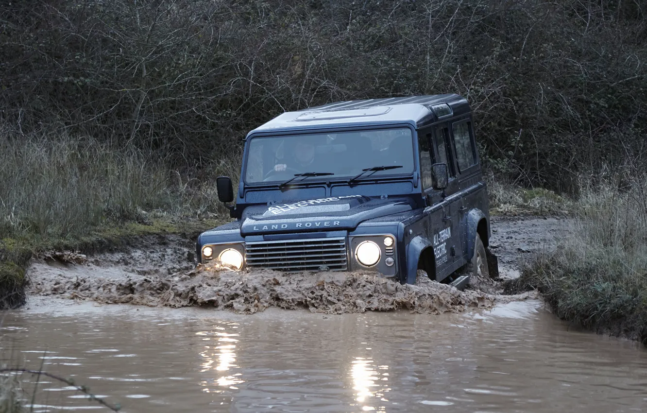 Photo wallpaper wave, prototype, Land Rover, Defender, 2013, All-terrain Electric Research Vehicle
