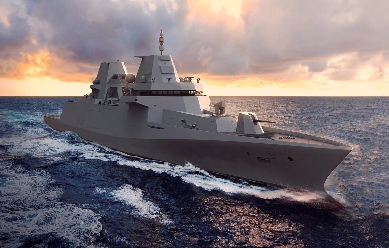 Photo wallpaper prototype, frigate, multipurpose, The German Navy, MKS 180